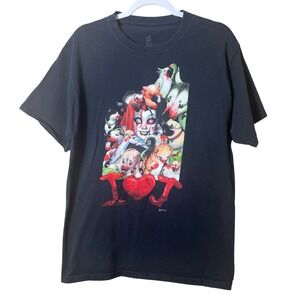 Harley Quinn DC Comics Graphic T-Shirt Men Black Goth Emo Grunge 2014 Tee Large